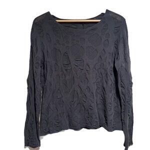 NWT OSKA Pullover Rilke Textured Women's Black Long Sleeve Top